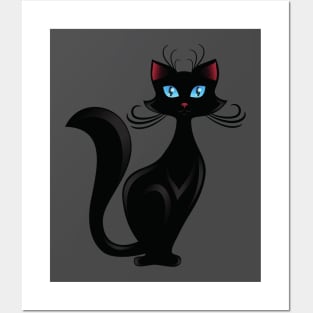 Cute Black Cat Posters and Art